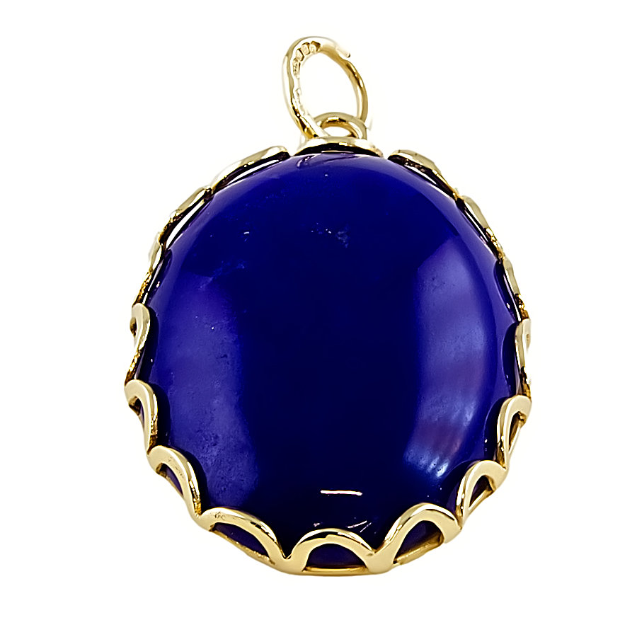 9ct Gold Lapis Lazuli Pendant